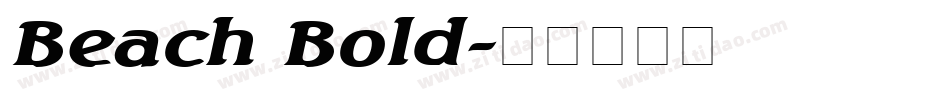 Beach Bold字体转换